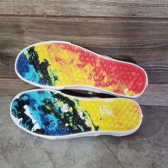 New Vans Classic Slip On Crayola Diy Trace Your Dreams Black‎ Sneakers Deadstock - Picture 9 of 10